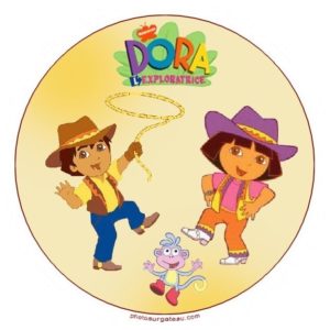 photo pour gâteau Dora
