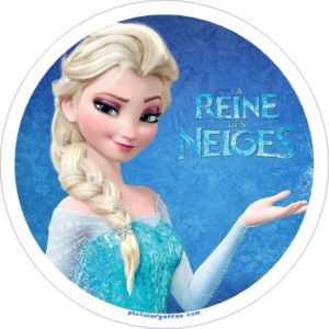 photo pour gâteau mini disques 6 cm Reine des Neiges