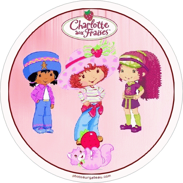 Greeting Cards Party Supply Charlotte Aux Fraise Decoration Gateau Disque Azyme Comestible Anniversaire cm Home Garden