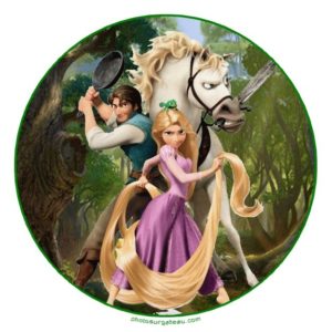photo pour gâteau Raiponce
