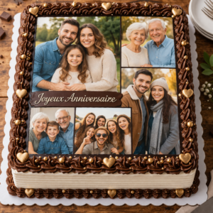 gâteau montage photo